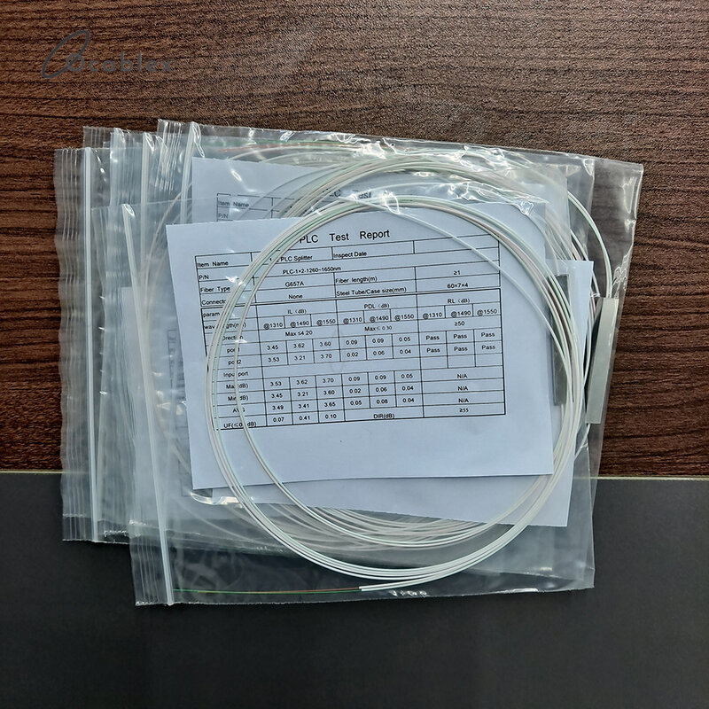 Répartiteur PLC pour Fiber optique, 10 pièces/lot, 1x2 1x4 1x8 1x16 1x32, sans câble de connecteur, 0.9mm, Mini, sans bloc, 2,4 Ports