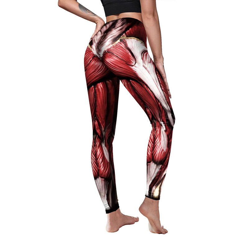 [You're My Secret] New 3D Muscle Printed Leggings Classic Attack on Titan Cosplay Sexy Leggin Tights Push Up Fitness Women Pants