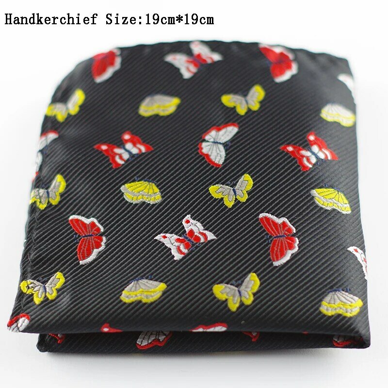 Ricnais-Mouchoir de poche pour homme, jacquard floral animal, mouchoir pour robe de mariée, mouchoir de fête, serviette de poitrine à la mode