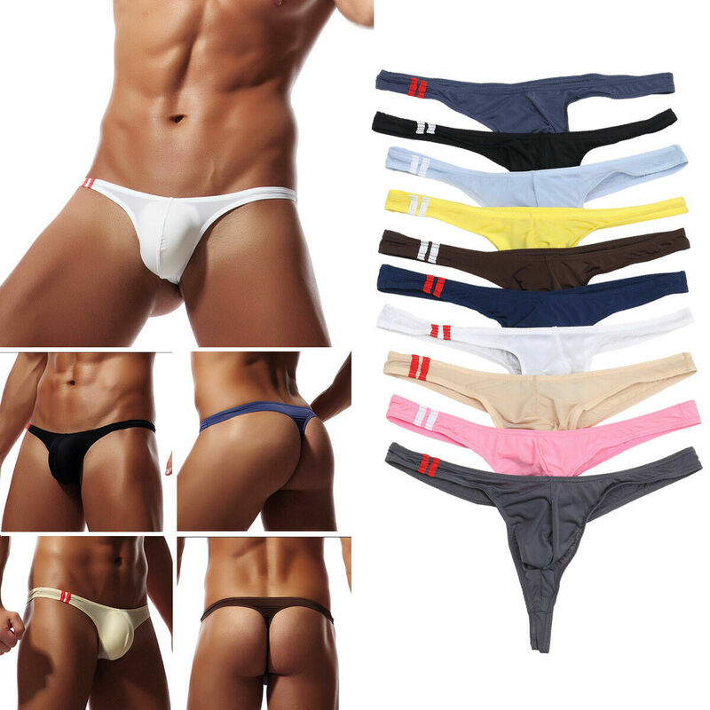 Nieuwe Hot Sale10 Stijlen Mannen Ondergoed T-back G-string Slips Sexy Ademend Tanga Thong Lingerie Mode Ademloos Thong mannelijke