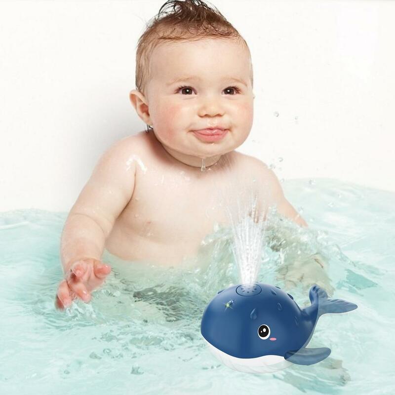 Kreatywność wanienka do kąpieli zabawka śliczna elektryczna indukcyjna woda w sprayu wieloryb zabawka automatyczna pływanie wieloryb dzieci woda w sprayu zabawka do kąpieli