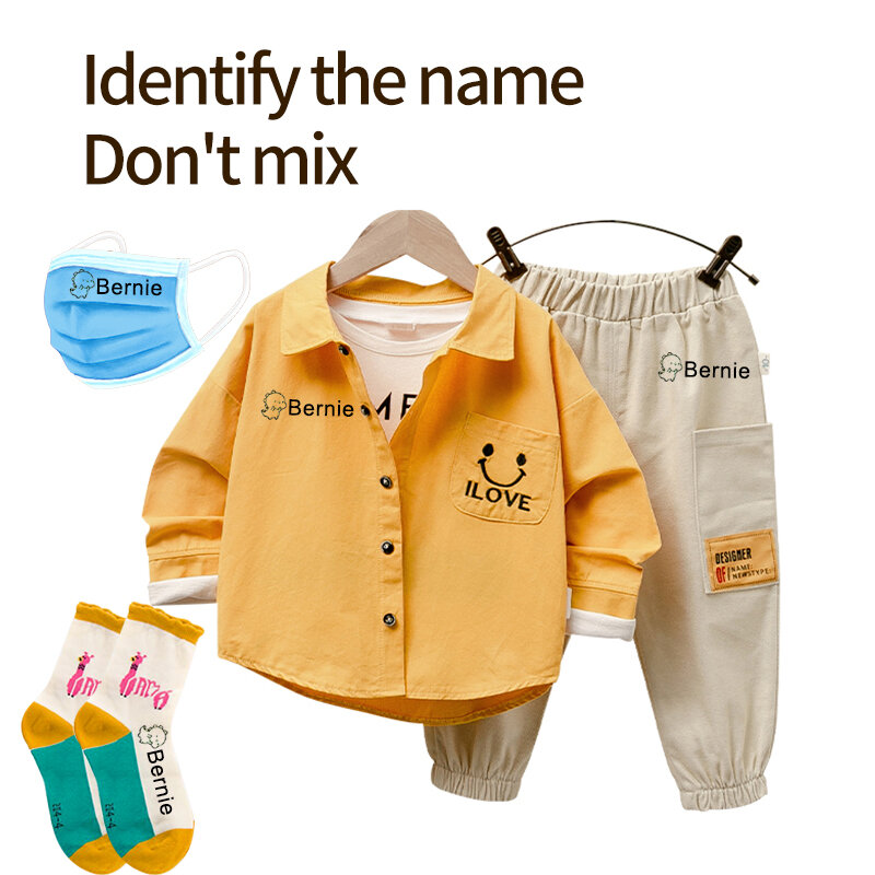 Sello de nombre de bebé hecho a medida DIY para niños, sello de ropa de estudiante, no se decolora fácilmente, etiqueta de sello de nombre de seguridad, regalo