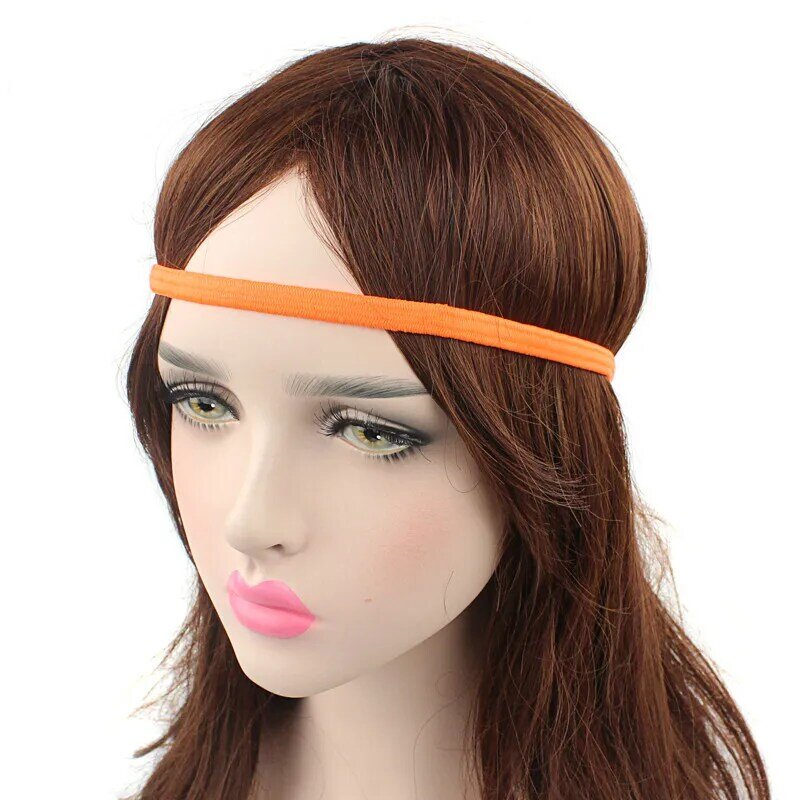 Anti-derrapante borracha elástica esportes headband para homens e mulheres, 5 pcs