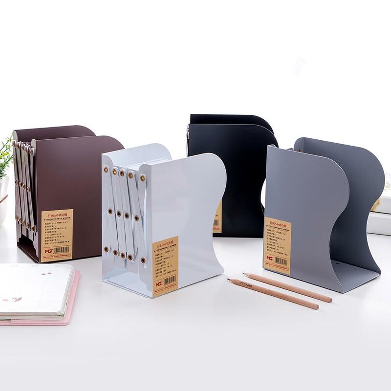 HOT SALES!!! Retractable Foldable Bookend Decorative Metal Book Shelf Holder Storage Rack