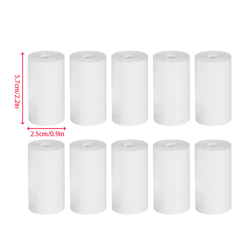 10Rolls 57x30MM Thermal Paper White Children Camera Instant Print Kids Camera Printing Paper Replacement Accessories Parts