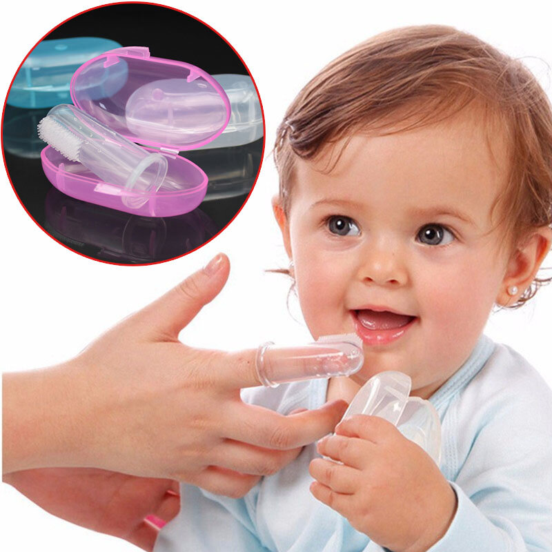 Escova de dentes de silicone macia para crianças, escova de dentes de borracha massageadora infantil para cuidados dentais