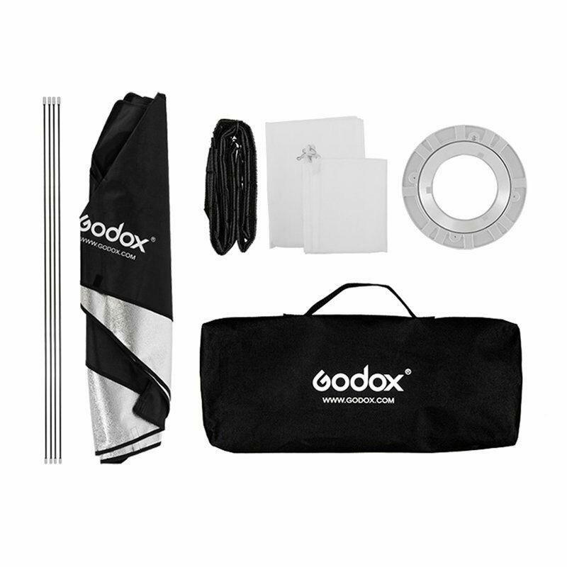 Para godox 22x90cm retângulo bowens montagem tira softbox + grade para estúdio strobe flash softbox grade anel adaptador r60