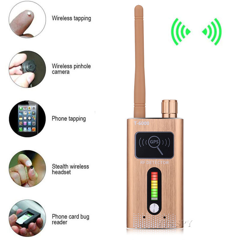 T6000 RF Signal Detektor Anti Candid Versteckte Kamera Spy Gadgets Espias GSM GPS Tracker Drahtlose Audio Bug für Abhören Finder