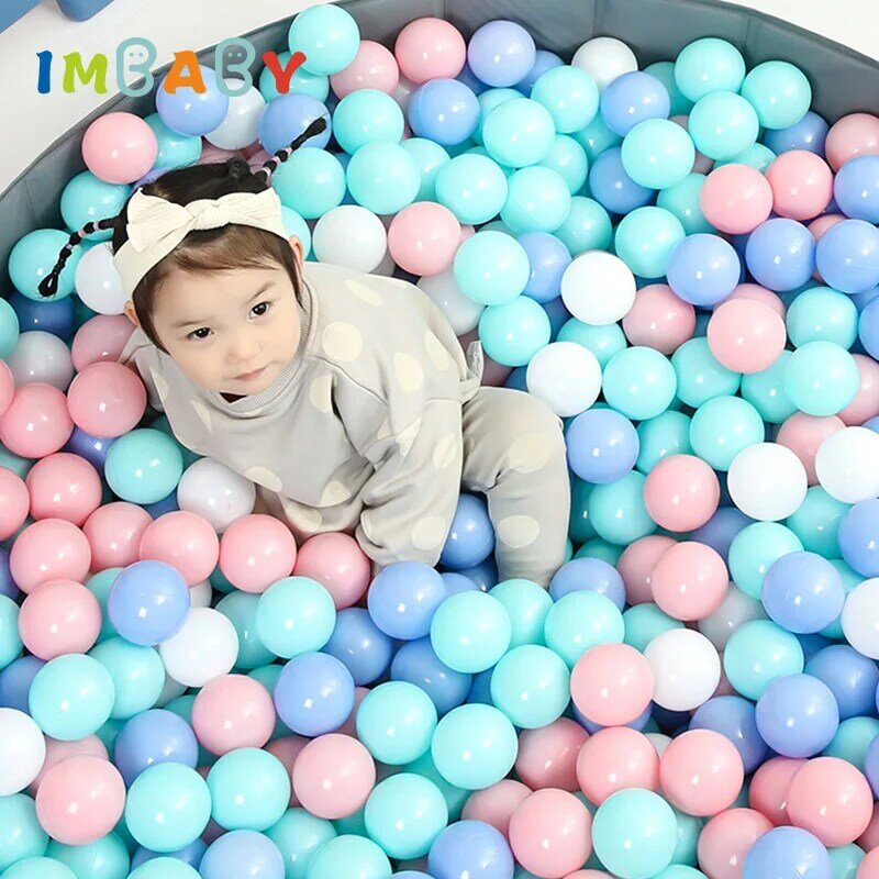50/100 pz colori palline di plastica morbida per bambini materiale ecologico piscina a secco Ocean Wave Ball box accessori giocattolo per bambini all'aperto