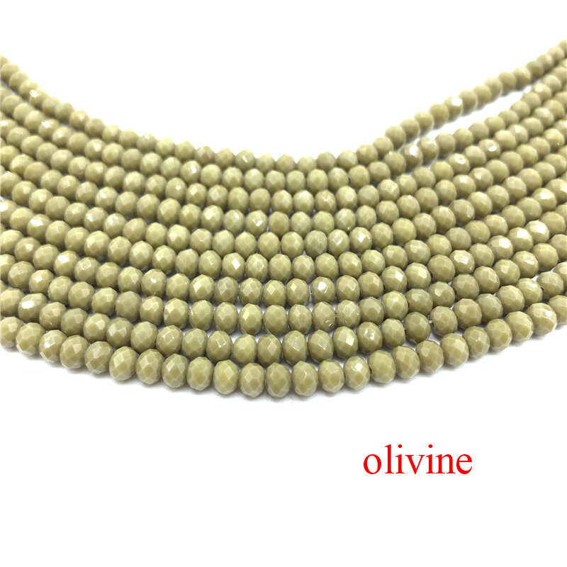 Perles tchèques en cristal à facettes pour la fabrication de bijoux, accessoires de bricolage, perles d'espacement, 2x3/3x4/4x6