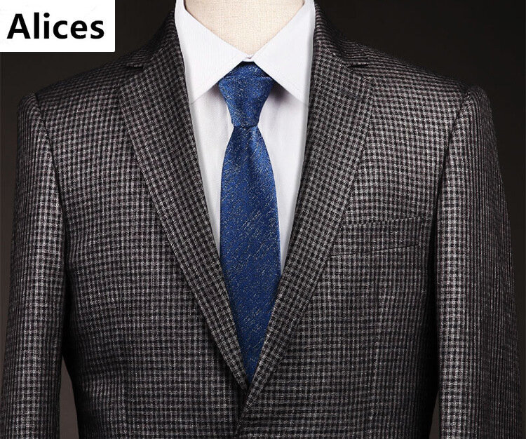 Мужские галстуки модные полосатые галстуки для свадьбы деловой галстук шириной 7 см классический галстук ЖАККАРДОВЫЙ тканый галстук мужской галстук Галстук
