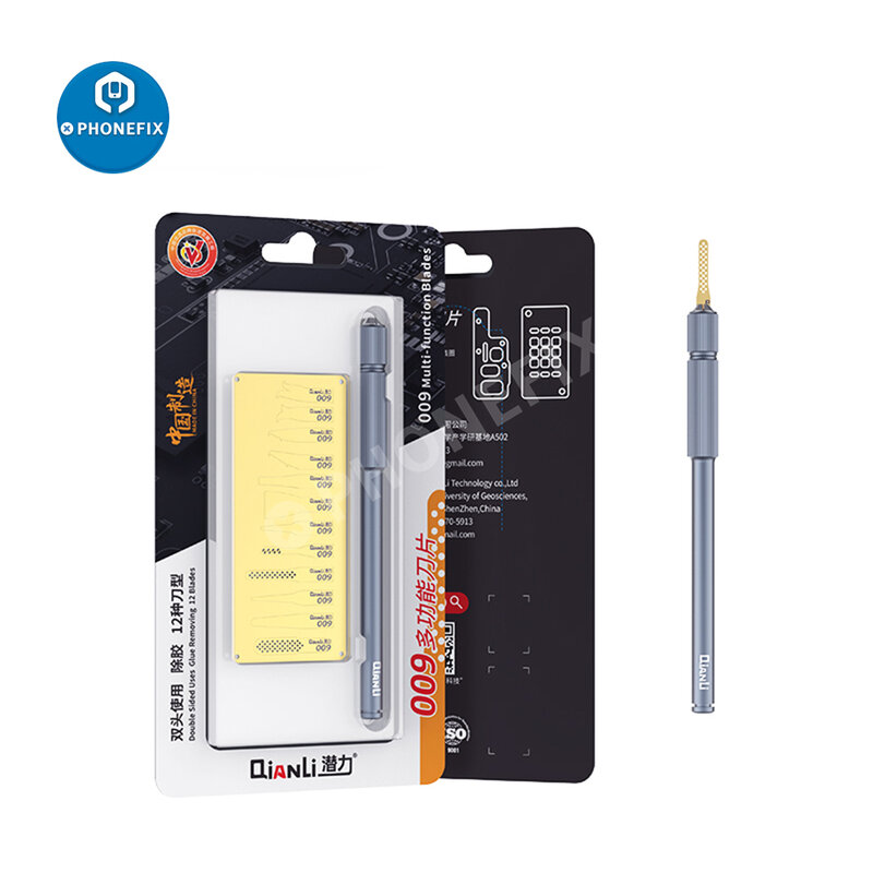 Qianli-Kit de herramientas de cuchillo 007 008 009, removedor de pegamento de CPU, placa base, hoja de reparación BGA, palanca de cuchillo, limpieza, raspado, Chip IC, herramienta de eliminación