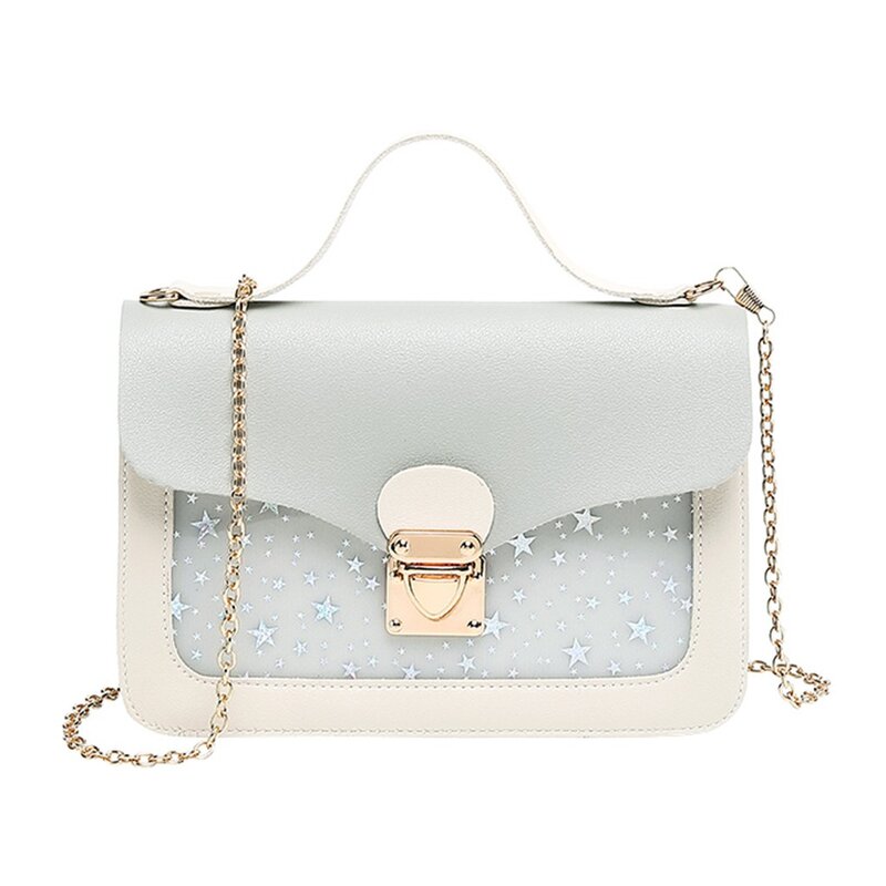 Mini bolso cuadrado pequeño para mujer, bolso de hombro de moda con lentejuelas de estrella, bandolera de mensajero de diseñador, bolso de mano tipo cartera, bolso # YJ