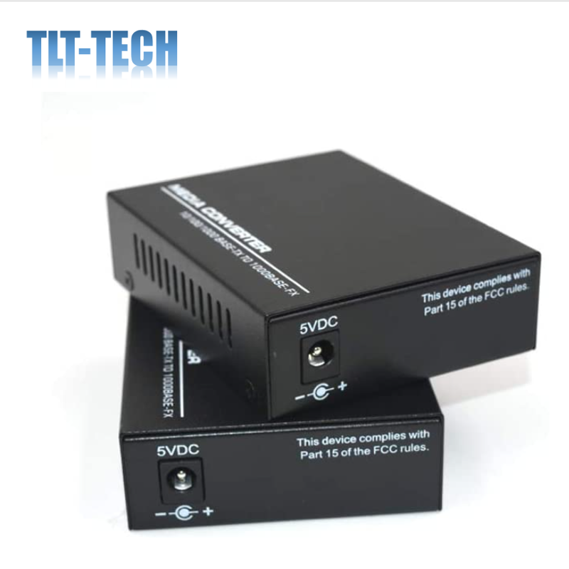 Gigabit Ethernet Fiber Media Converters, A Pair of 10/100/1000M RJ45 to 1000M Bi-Directional Single-Mode SC Fiber, up to 20Km