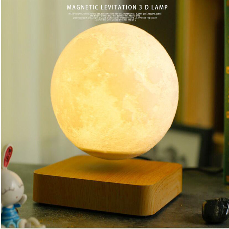 Night Light Levitating Moon Lamp Touch Magnetic Levitation ตารางลอยโคมไฟสำหรับห้องนอน Decor ปีใหม่ของขวัญ Exotic โคมไฟ
