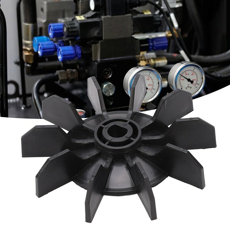 Reemplazo de la hoja del ventilador del compresor de aire, diámetro interno de 0,5 pulgadas, 10 impulsores, Motor de línea directa, eje de 14mm, 135mm, envío rápido