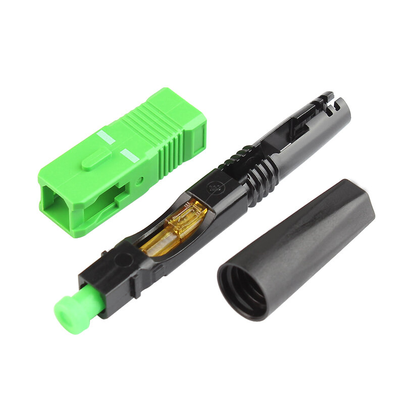 Free shipping 100PCS Supply pre-embedded FTTH SCAPC single fiber optic SCAPC quick connector FTTH Fiber Optic Fast Connector