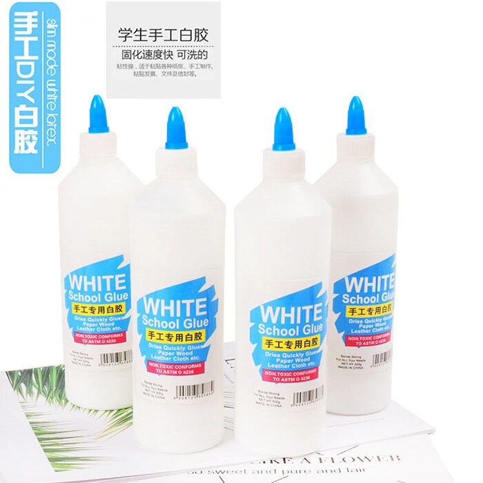 500ml Slime avec Latex blanc bricolage bois colle enfants fait à la main pour faire de la colle blanche de Style Latex blanc