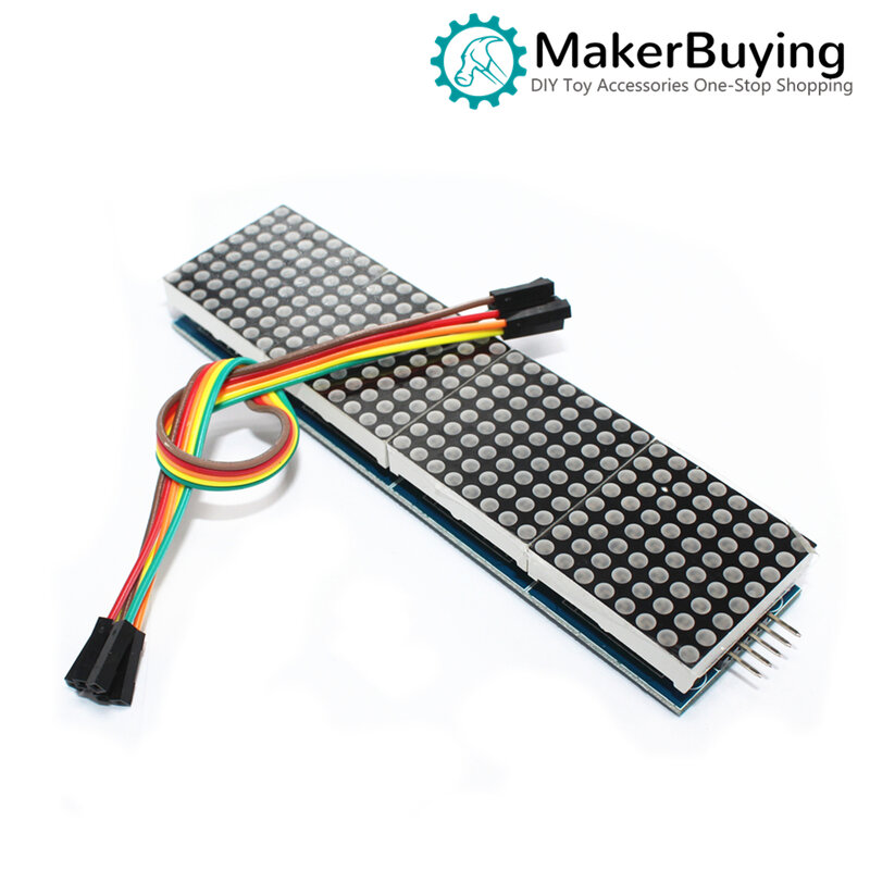 Module de matrice de points MAX7219, 4 modules d'affichage, module de commande MCU