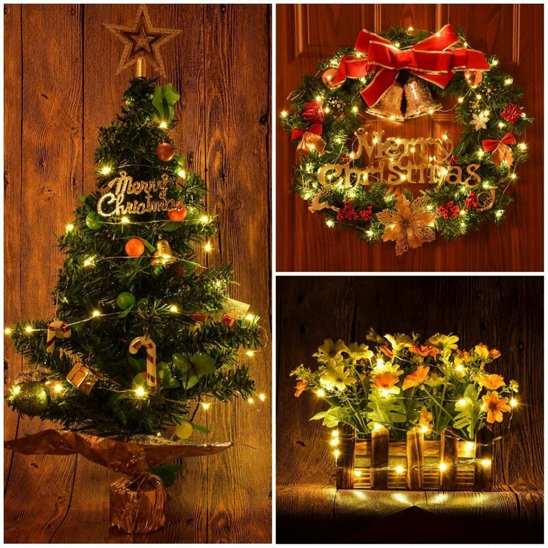 Silver Wire LED String Lights, Guirlanda de fadas para exterior, Ano Novo, Festa de Natal, Rua, Decoração de árvore, 100m