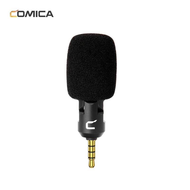 Универсальный микрофон Comica, 3,5 мм, беспроводная запись аудио и видео, для смартфона, DSLR, SLR, экшн-камеры, микрофон для Gopro