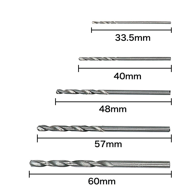 50/60 unids/set HSS Brocas recubiertas de titanio herramienta de juego de brocas de acero de alta velocidad herramientas eléctricas de perforación de Metal de alta calidad