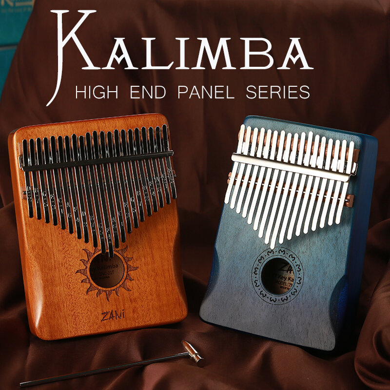 Tiascfr Kalimba 17-Key Thumb Piano Tuning Key Muziekinstrument Toetsenbord Uitspraak Doos 21-Key Thumb Piano Xylofoon piano