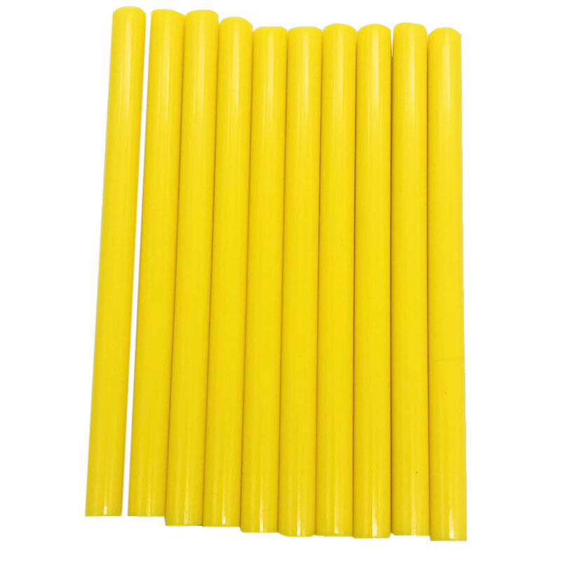 10 Pcs สีเหลือง7MM Hot Melt กาวติดกาวสำหรับกาวไฟฟ้าปืนรถเครื่องเสียงซ่อม Sticks กาว wax Stick