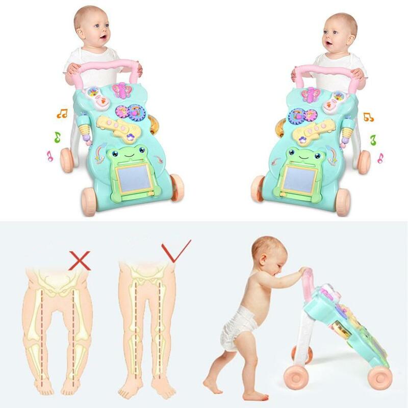 Marchette multifonction pour bébé, jouet d'apprentissage pour enfant en bas âge, à roulettes, assis et debout, cadeau idéal