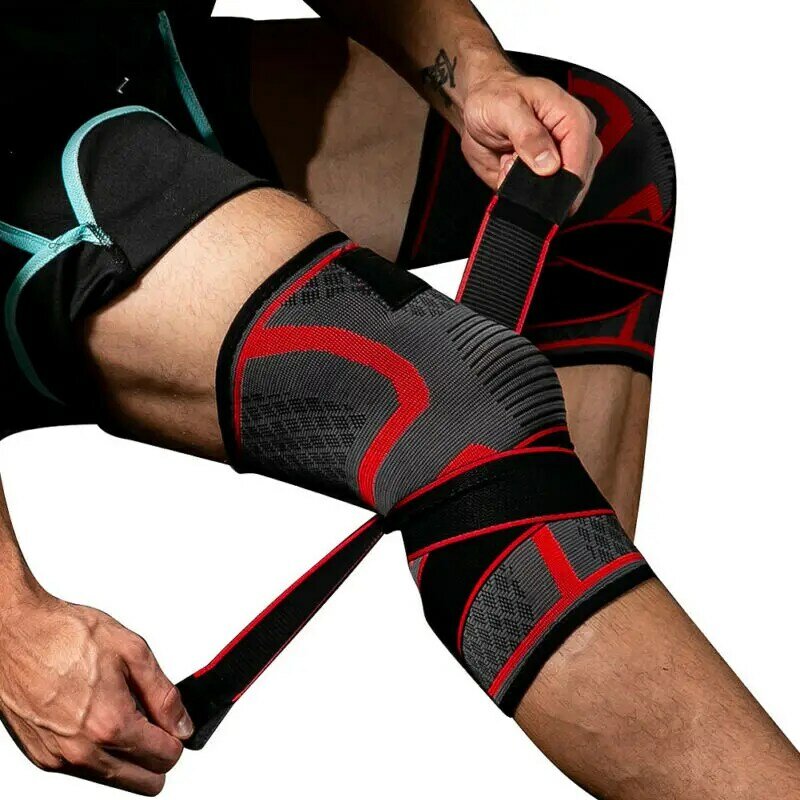 1 stuk Professionele Knie Ondersteuning Protector Sport Knie Pad Ademende Bandage Knie Brace Basketbal Fietsen Fitness Knie Mouw