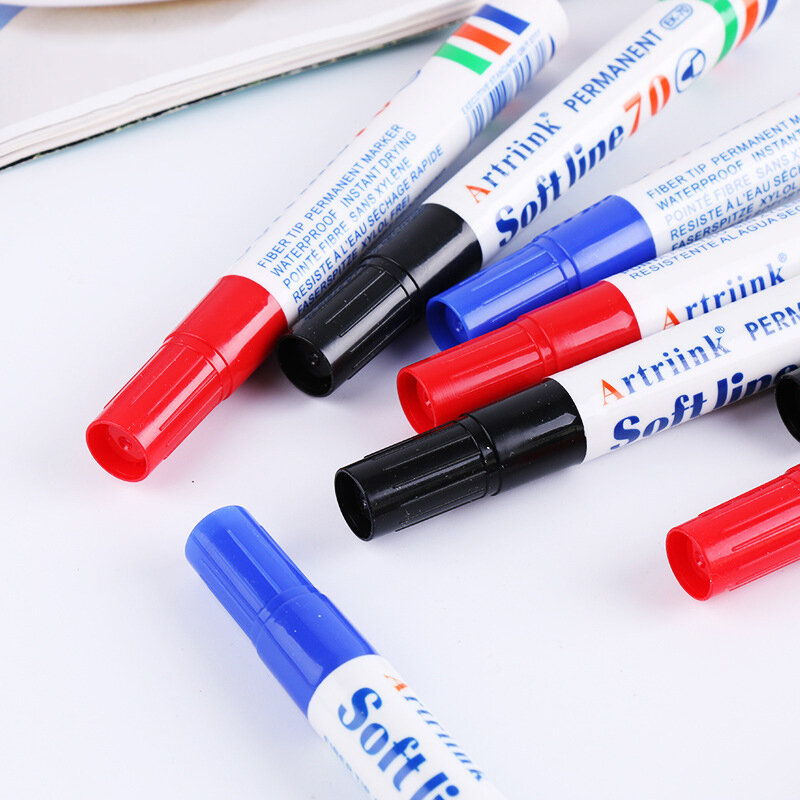 Artriink – lot de 10 marqueurs à grande extrémité huileux de 2mm, stylos à jeton permanents de grande capacité pour papier, métal, verre, fournitures scolaires et de bureau