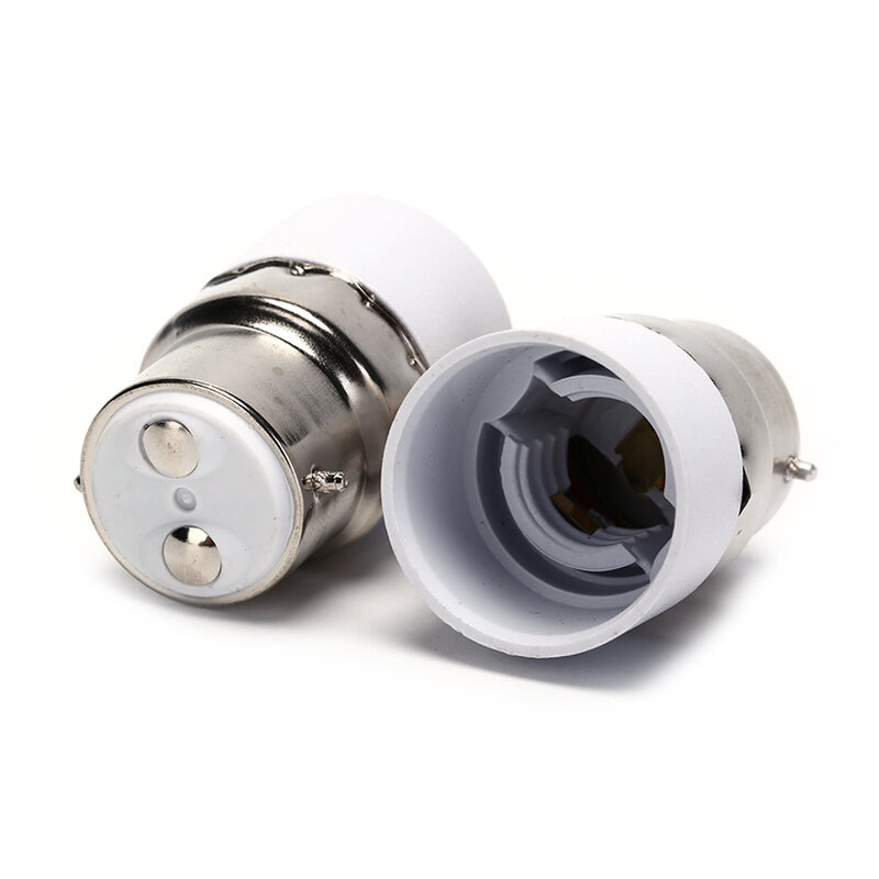 Base de lâmpada led b22 para e14, conversor parafuso de lâmpada led, adaptador de soquete, material à prova de fogo para acessórios de luz