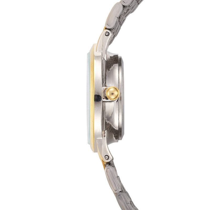 Woonun-relojes de lujo de acero inoxidable para mujer, pulsera de cuarzo con fecha y fecha, color dorado Geneva, 2020