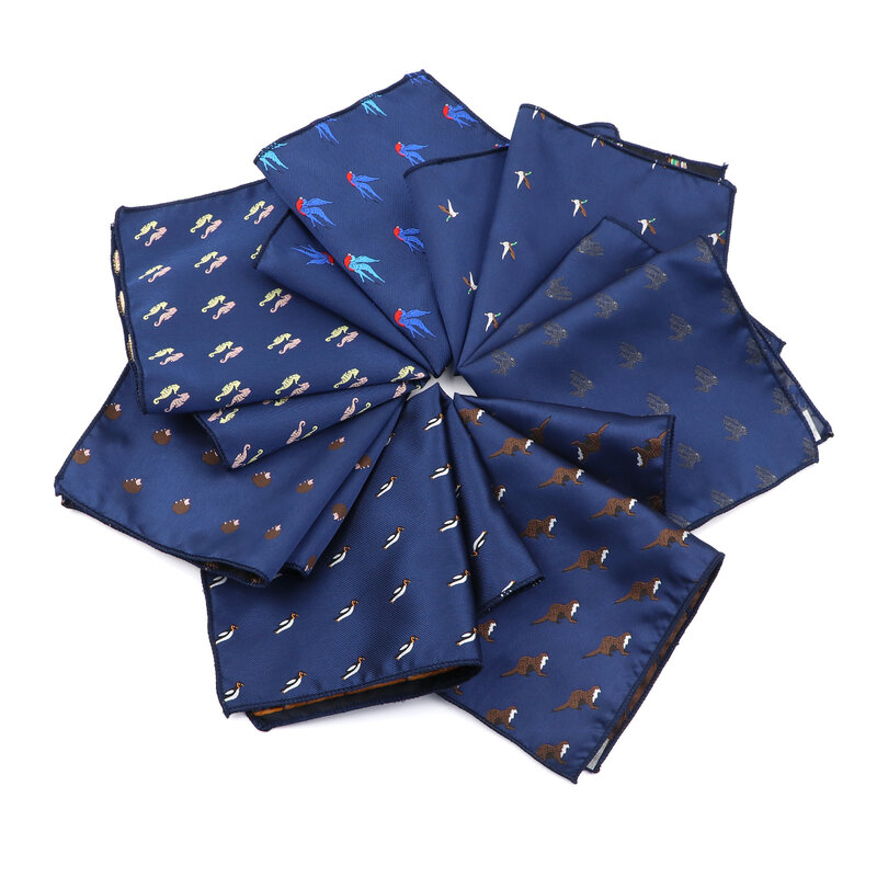 Карманный квадратный мужской синий Модный носовой платок из полиэстера с принтом Hankie для женщин и мужчин повседневный подарок для вечеринки аксессуары