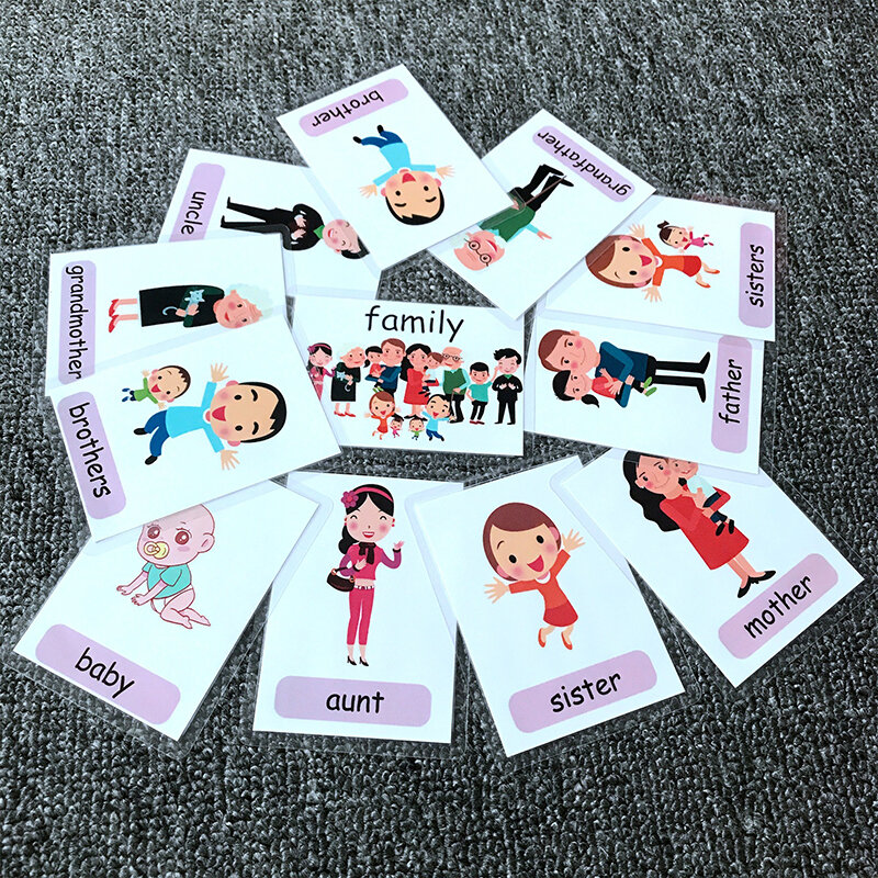 Juego de cartas Montessori para niños, tarjetas Flash de aprendizaje de emociones de bebé, divertido juego de ejercicio de memoria, educación