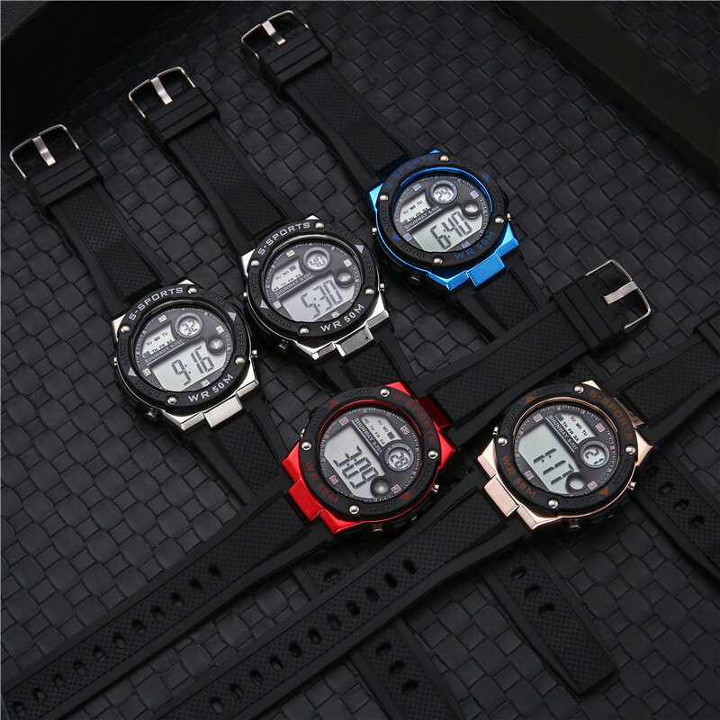 Kids Electronic Digital Watches 50M Waterproof Swimming LED Light Military Sports Watch Clock for Boys Girls Gift 701