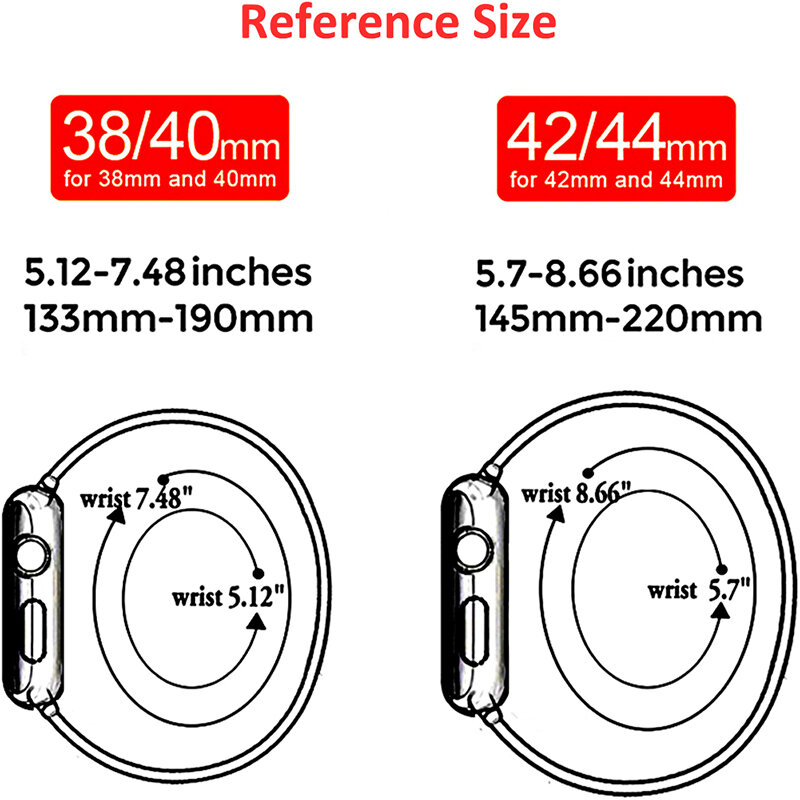 Correa de reloj deportiva de nailon para Apple Watch 5 Series 5/4/3 Correa suave ligera transpirable correa de reloj 38mm 42mm 40mm 44mm