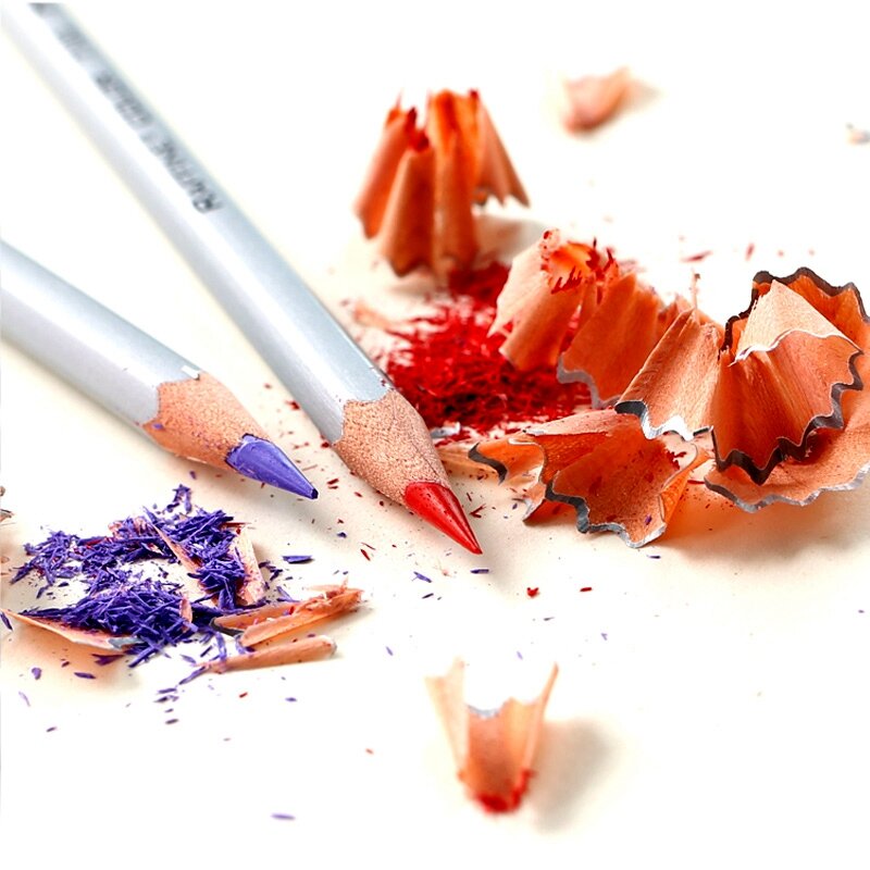 مجموعة أقلام تلوين زيت ماركو المهنية مع صندوق معدني ألوان مائية غير سامة قلم رصاص للرسم هدية لوازم الرسم