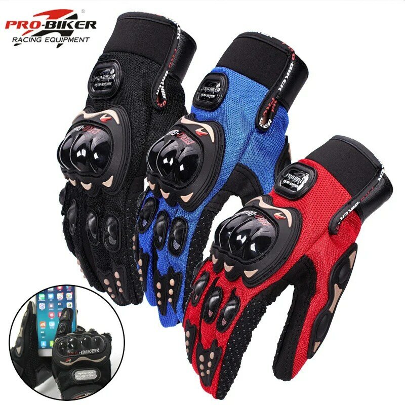Guantes luvas PRO para motociclista, manoplas impermeables de dedo completo para motocross, ciclismo, hombre y mujer