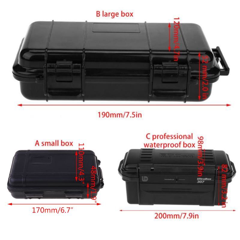 Waterdichte Shockproof Box Telefoon Elektronische Gadgets Luchtdicht Survival Outdoor Case Container Storage Carry Box Met Schuim Voering