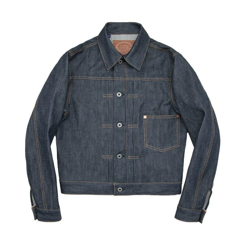 TYPE1-0001 lire la description! Veste en jean décontractée en coton brut, manteau non lavé, haute qualité, grande taille, 14oz