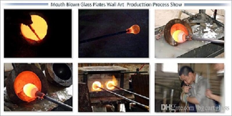 Most Popular Art Decorative Blown Glass Decorative Wall Lamps Factory price Hand blown glass wall art
