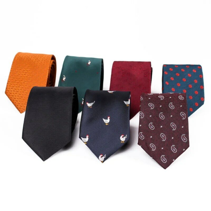 Ricnais Fshion Dünne 7cm Druck Polyester Solide Baumwolle Krawatte Für Männer Krawatte Schmale für Hochzeit Business Party Casual Geschenk krawatten