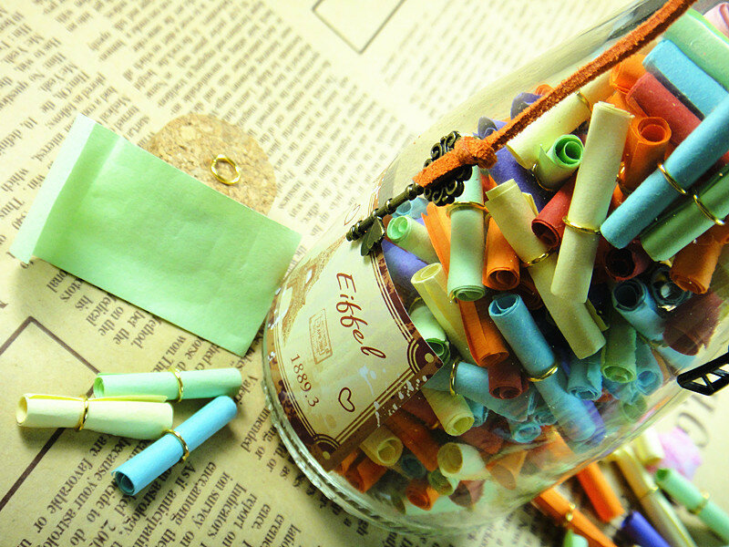 Кольцо с надписью желаний, декоративная цветная бутылка с надписью желаний, рулон бумаги с надписью Love, креативный маленький подарок, бумага с надписью и железным кольцом