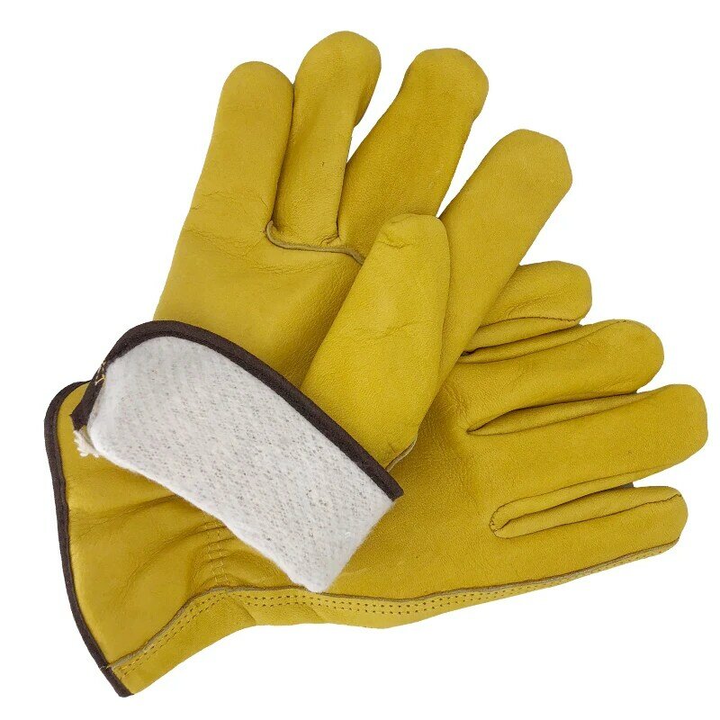 RJS SAFETY Sheepskin Winter Warm Gloves Man's Work Driver Windproof Security Protection Wear Safety Working Motorbike Glove 4042