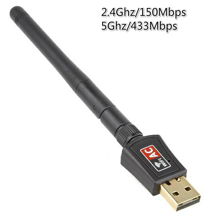 • Dongle adattatore WiFi USB Wireless RTL8811CU Dual Band 600Mbps con Antenna Wifi esterna 2.4G e 5.8G per Android
