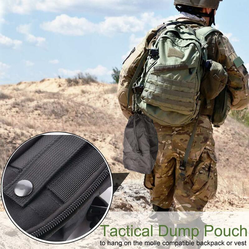 Molle Folding Dump Pouch, Kordelzug Magazin Mag Dump Pouch, Taktische Roll Up Utility Pouch Taille Tasche, 1000D Nylon