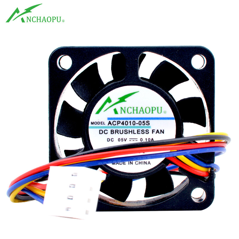 ANCHAOPU 4cm 40mm fan 40x40x10mm DC5V 0.10A 4 lines 4pin PWM speed control cooling fan for Raspberry Pi in mini case