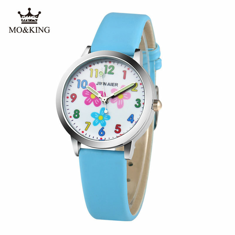 Relojes digitales para niños y niñas, relojes de cuarzo informales con dibujos de flores bonitas, regalo, recién llegados