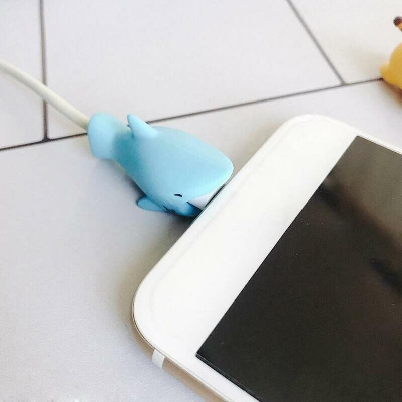 Cute Animal USB Cable Protector Cartoon Figure USB Data Cable USB Charger Cable Protective Sleeve Anti Breaking Protective Cover